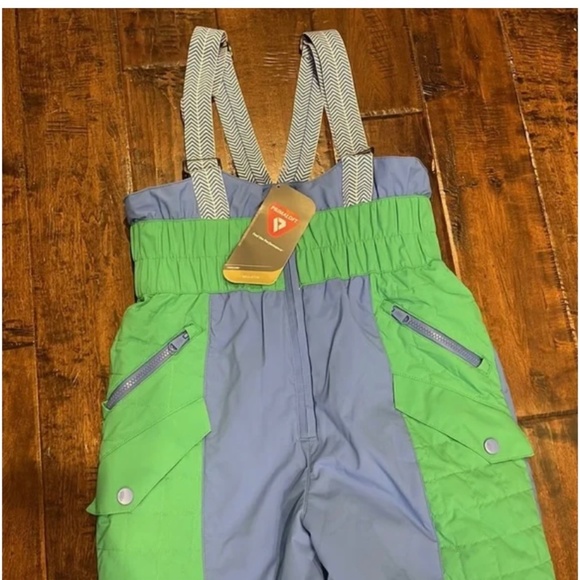 Free People All Prepped Bibb Snow Pants Blue Green - Picture 4 of 5